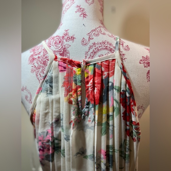 NEW Anthropologie Ranna Gill Floral Crochet  Swing Dress Cream Size Small Petite - Picture 6 of 11